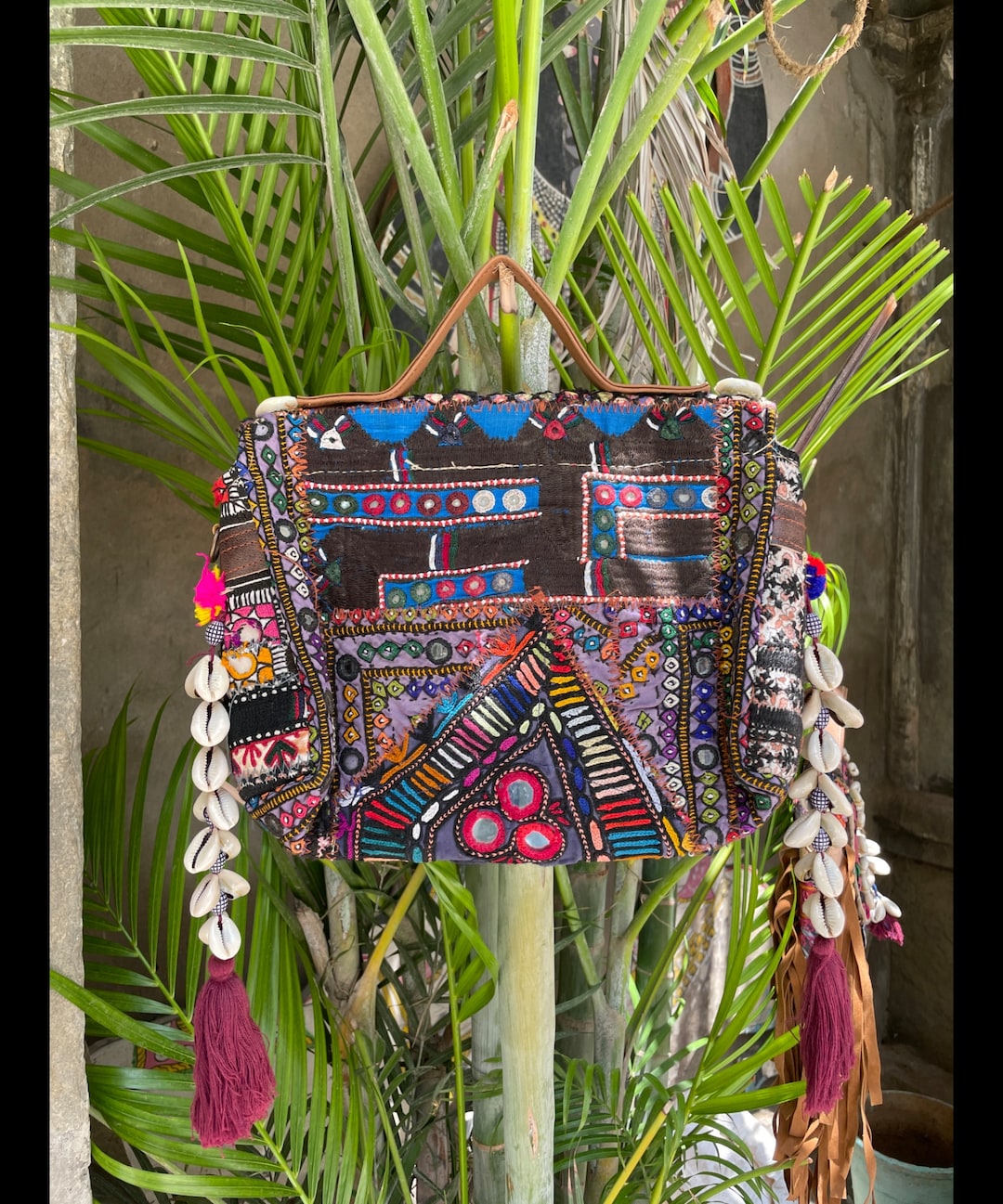 Red - Banjara Embroidery Handmade Keychain 12