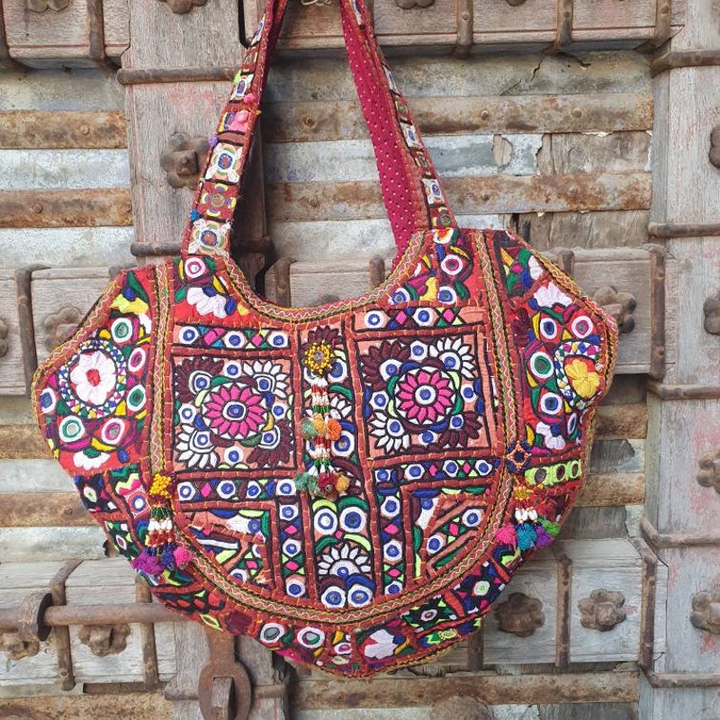 Banjaran black hand embroidered earring main image 1