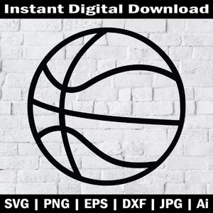 Basketball SVG | Basketball Outline Cut Files | Vector Basketball Designs | Cricut & Silhouette Files