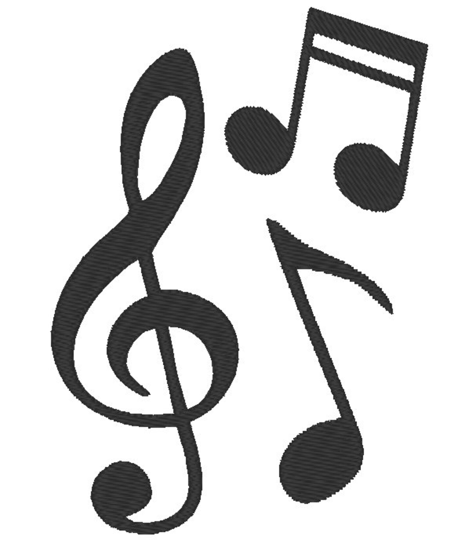 Music Notes PES Embroidery Digital Files Etsy