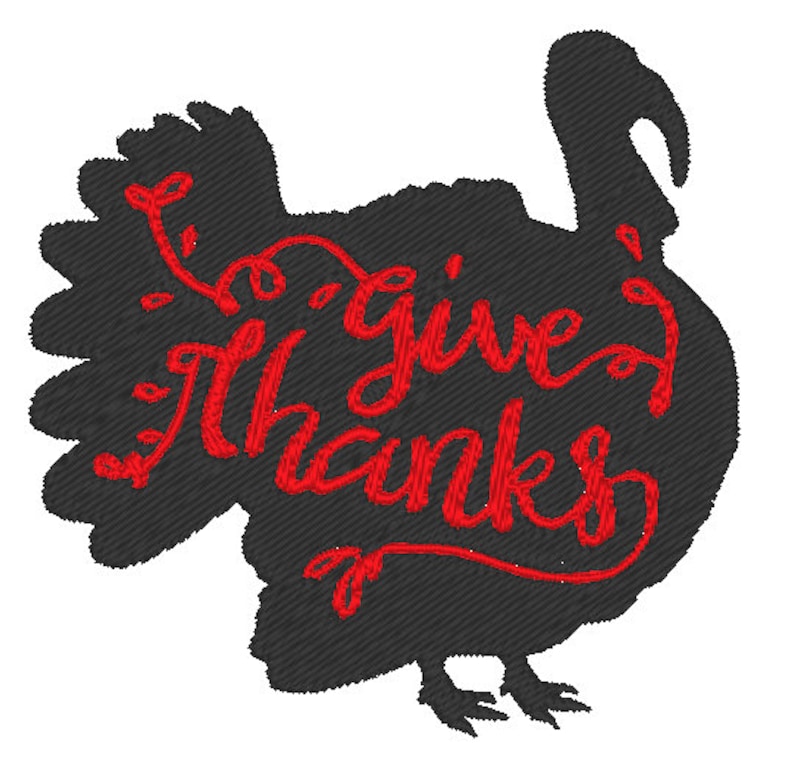 Ai Jpg Thanksgiving Turkey Silhouette PES Embroidery Digital Files Png Eps Svg Dxf