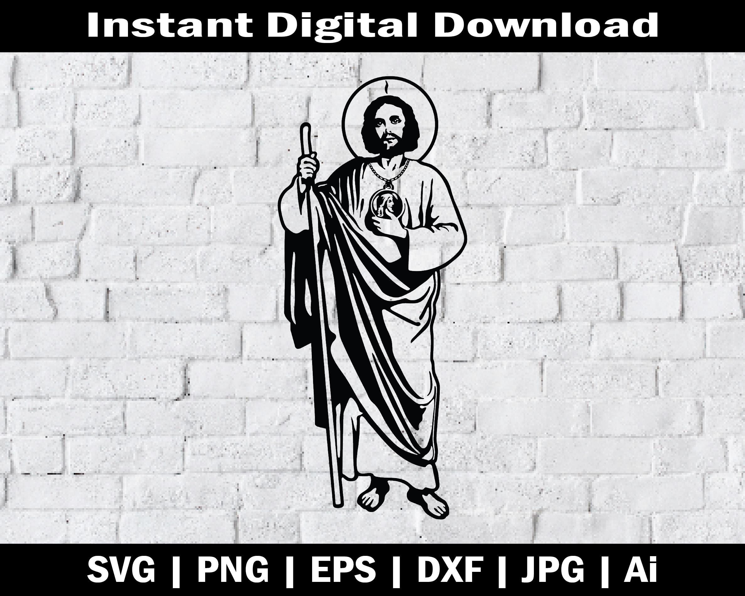 St Jude Thaddeus SVG | San Judas SVG | Jude the Apostle Silhouette