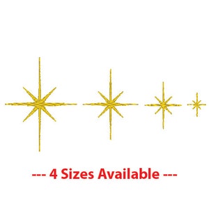Star of Bethlehem Stickdatei PES & DST Digital Files, Rahmengröße: 10x10 cm, --- 4 Größen verfügbar ---
