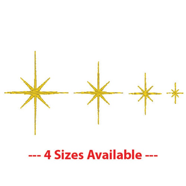 Star of Bethlehem Embroidery Design PES & DST Digital Files, Hoop Size: 4”x4”, --- 4 Sizes Available ---