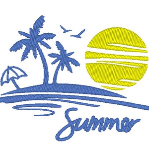 Summer PES Embroidery Digital Files