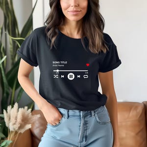 Personalized Custom Song Name Unisex Softstyle T-Shirt, Gift For Birthday, Custom Song and Artist, Favorite Song Shirt, Music Lover Gift