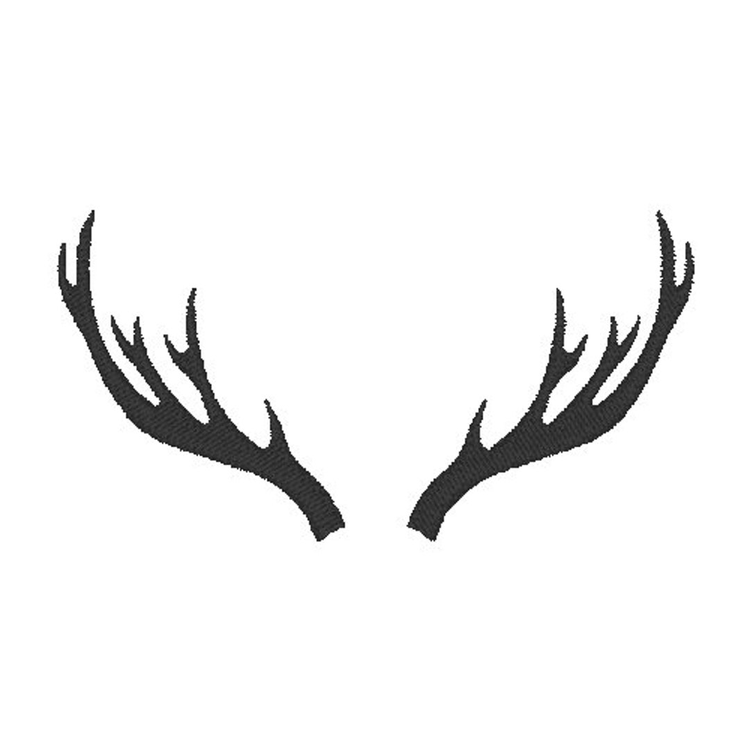 Deer Antlers Embroidery Design PES & DST Digital Files, Hoop Size 4x4 Etsy