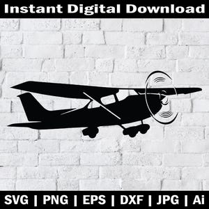 Cessna SVG | Arquivo de corte de avião e gráficos de voo fofos para scrapbooking, download digital para artesanato