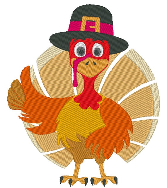 Ai Jpg Thanksgiving Turkey Silhouette PES Embroidery Digital Files Png Eps Svg Dxf