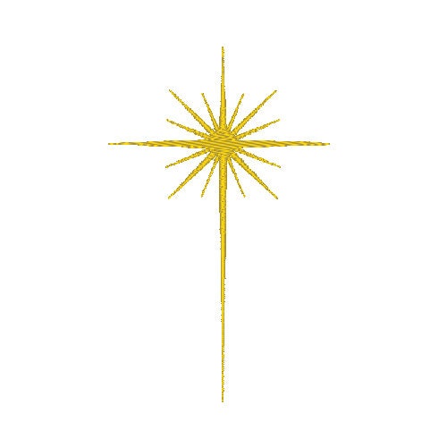 Star of Bethlehem Embroidery Design PES & DST Digital Files, Hoop Size: 4”x4”