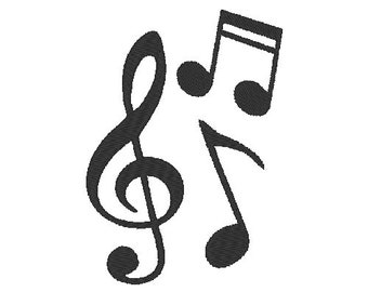 Music Notes PES Embroidery Digital Files