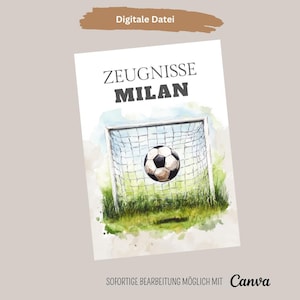 Cover sheet for certificates, customizable digital cover sheet, folder, back to school, personalized certificate folder, football certificate folder