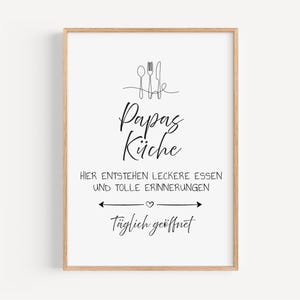 Poster Papa&#39;s Kitchen to print, poster kitchen, kitchen poster, kitchen pictures, picture for dining room, kitchen decoration, kitchen decoration, picture for kitchen