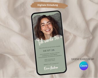 写真付きデジタル誕生日招待状、アニメーションeカード、パーソナライズされた招待状、WhatsApp経由のeカード誕生日招待状