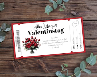 Printable Valentine's Day voucher, gift voucher for spending time together, Valentine's Day gift idea, Valentine's Day surprise