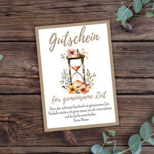 Gutschein zum Ausdrucken, Gemeinsame Zeit, Zeit statt Zeug, Gutscheinvorlage, Geschenkidee beste Freundinnen, Zeit schenken, Geschenk Mama