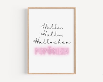 Poster Hello Little Butt to print, funny bathroom picture, bathroom poster, picture guest toilet, toilet poster, housewarming gift