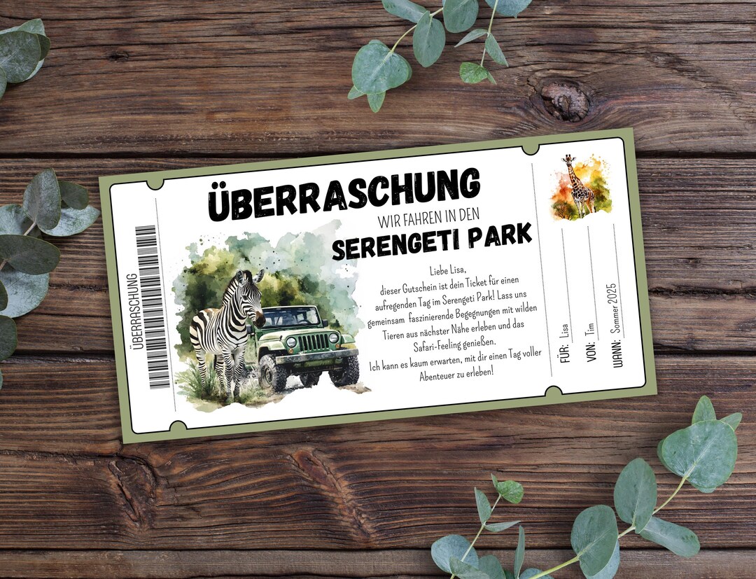 Fabelhafte Serengeti Park Gutschein 50 Rabatt Bilder