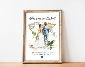Wedding money gift | Honeymoon gift | Wedding gift idea | Travel fund | Gift wrapping | Digital download