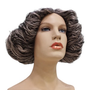 Lady Elsie Mayer Salt and Pepper Gray Edwardian Gibson Girl Wig Cosplay Reenactment
