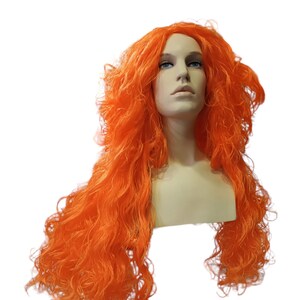 Brave Irish Warrior Princess Wig: Fiery Orange Curls
