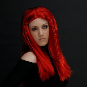 Ruby hot red demon cosplay long wig