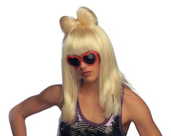 Lady realistic looking blonde color Hair Wig Straight Celebrity Wigs Gaga