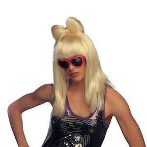 Lady realistic looking blonde color Hair Wig Straight Celebrity Wigs Gaga