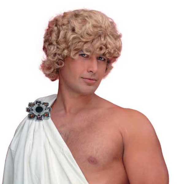 Hermes Wig Blonde Male Curly Wig