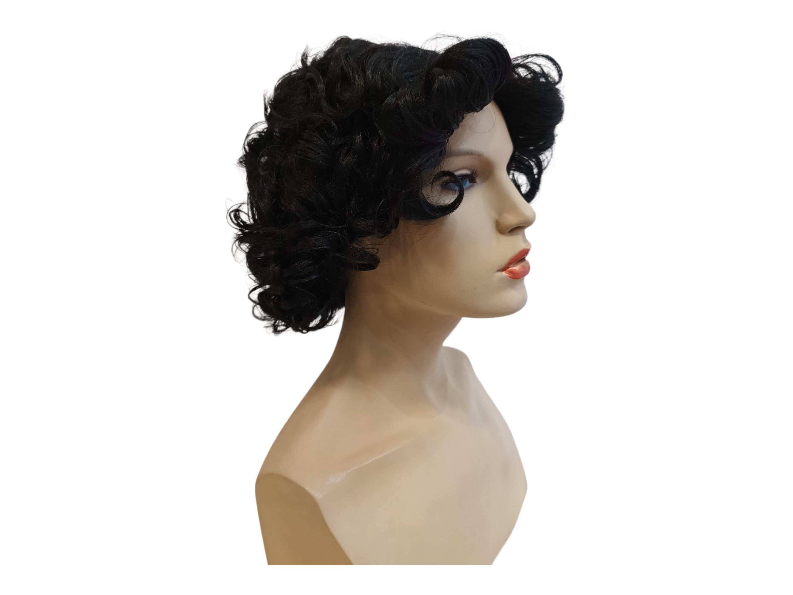 Florence  Napoleonic Period Curly Black Wig