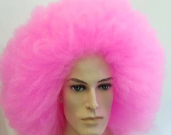 Large Pink Afro  Costume Wig