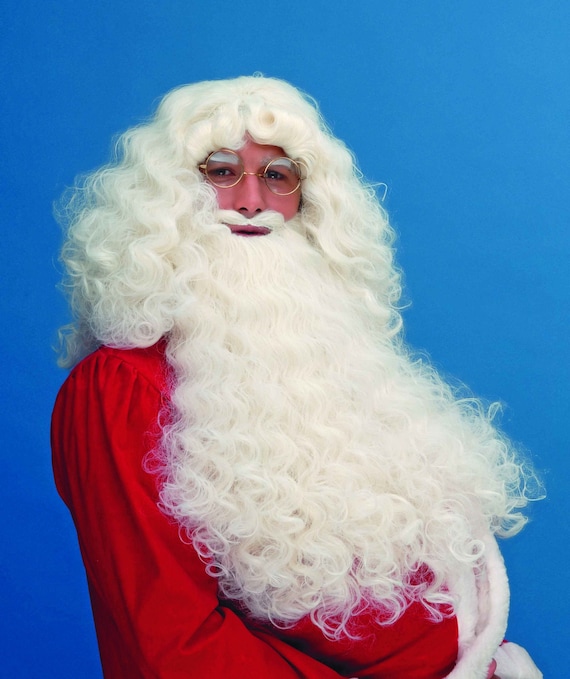Weihnachtsmann Bart & Mütze Set Für Erwachsene - Rot/weiß, Klassisches Santa Kostüm Zubehör