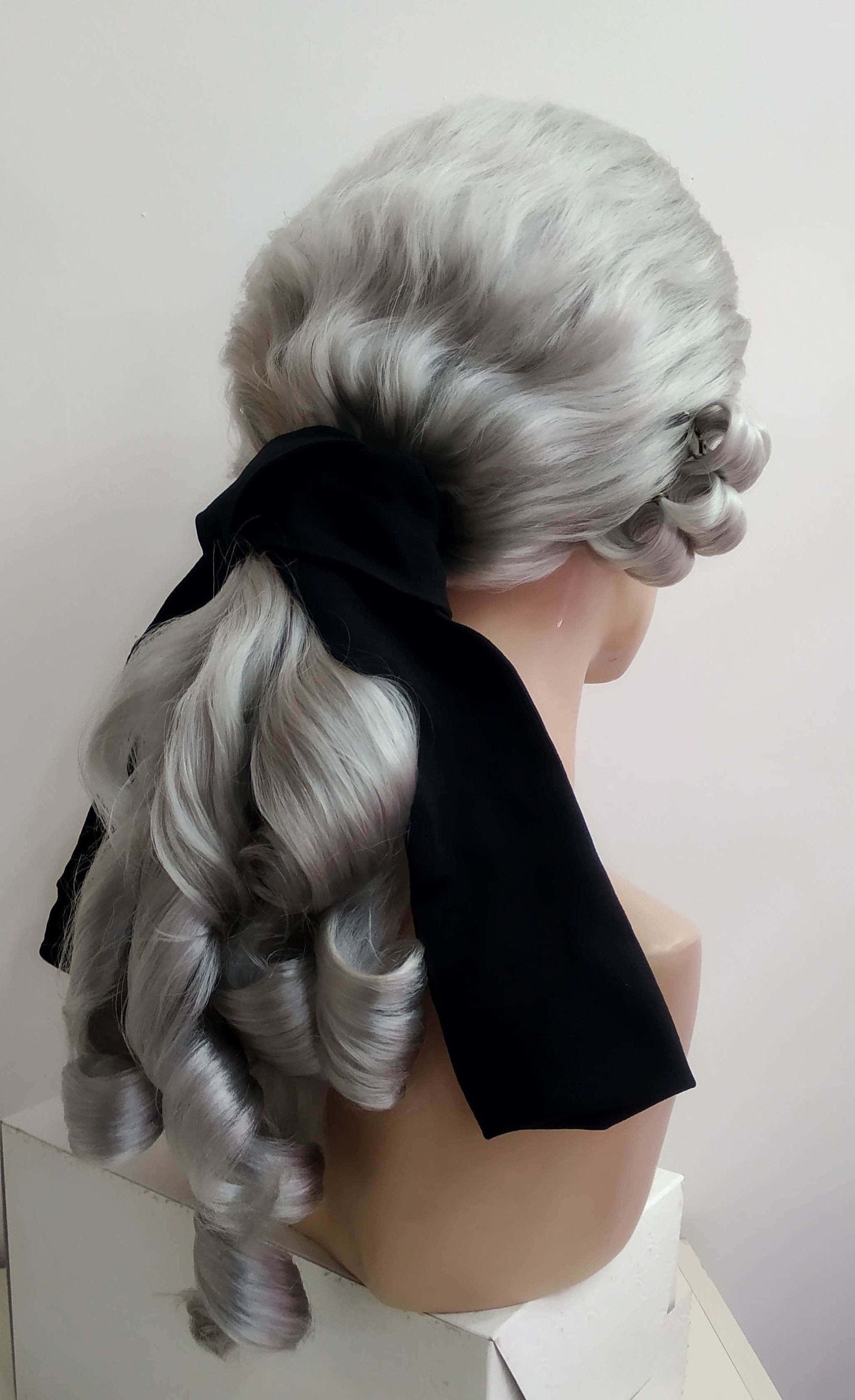Grey judge shop wig