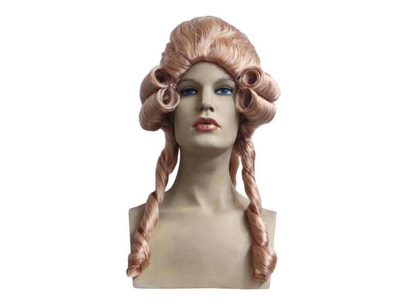 Marie Antoinette-Dirty Blonde Rococo Wig with Elegant Curls and Braids – Customizable for Theatrical and Historical Costumes image 1