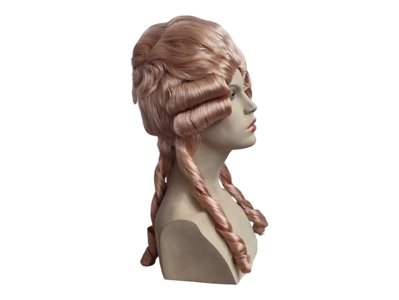 Marie Antoinette-Dirty Blonde Rococo Wig with Elegant Curls and Braids – Customizable for Theatrical and Historical Costumes image 9
