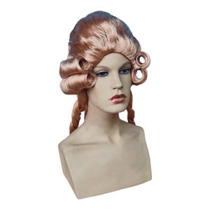 Marie Antoinette-Dirty Blonde Rococo Wig with Elegant Curls and Braids – Customizable for Theatrical and Historical Costumes image 3