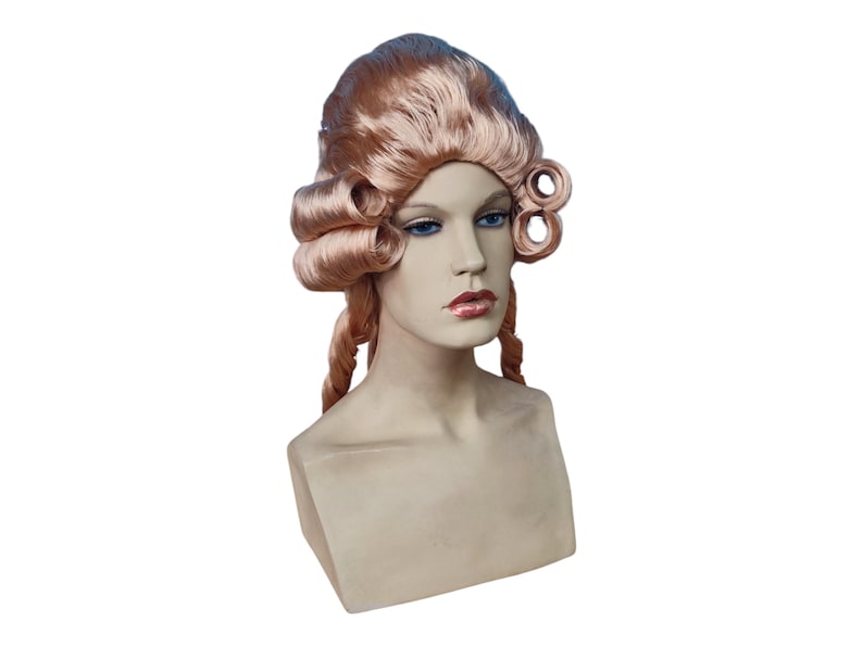 Marie Antoinette-Dirty Blonde Rococo Wig with Elegant Curls and Braids – Customizable for Theatrical and Historical Costumes image 3