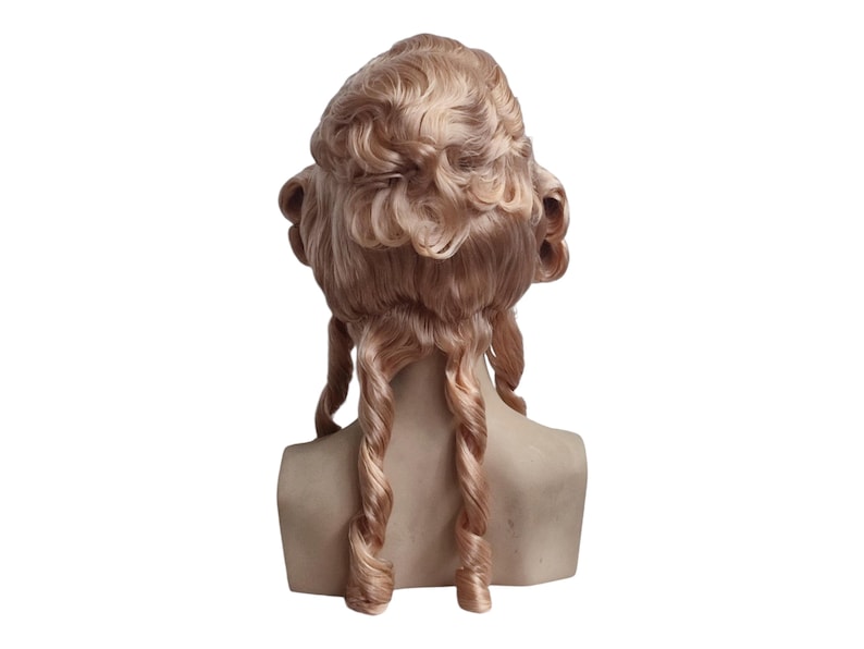 Marie Antoinette-Dirty Blonde Rococo Wig with Elegant Curls and Braids – Customizable for Theatrical and Historical Costumes image 7