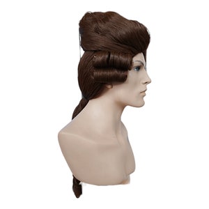 Jean-Baptiste | Comte de Montfort | Aristocrat Luxury Curls Wig | Nobleman Light Brown Wig  | Aristocrat Luxury Curls Wig