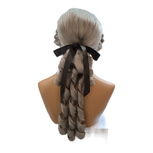 Authentic Gray Extra Long Period Luis XVI Wig | Authentic Nobleman Reenactment Wig