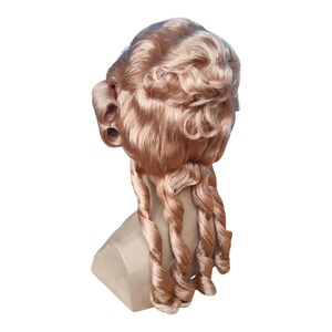 Marie Antoinette-Dirty Blonde Rococo Wig with Elegant Curls and Braids – Customizable for Theatrical and Historical Costumes image 5