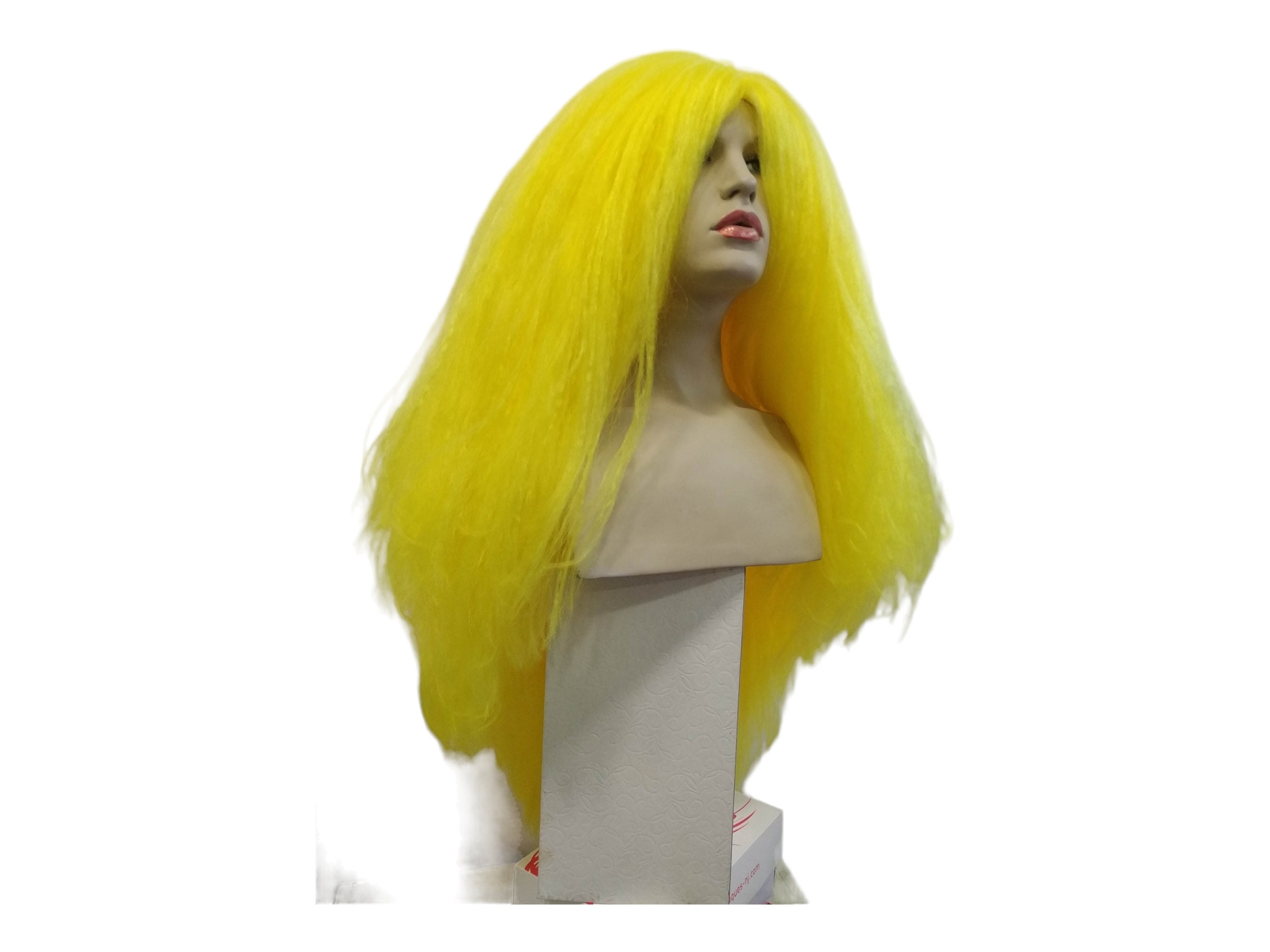 Titania Yellow Lady Extra Long Texturised Costume Party Wig Etsy UK