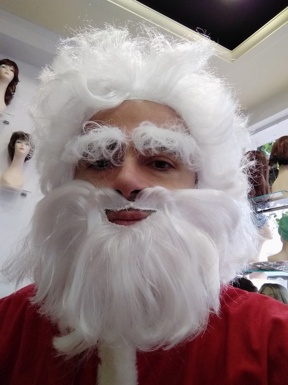 PERE NOËL BARBE + MOUSTACHE + SOURCILS BLANC