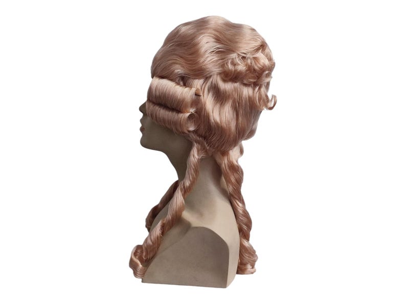 Marie Antoinette-Dirty Blonde Rococo Wig with Elegant Curls and Braids – Customizable for Theatrical and Historical Costumes image 10