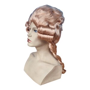 Marie Antoinette-Dirty Blonde Rococo Wig with Elegant Curls and Braids – Customizable for Theatrical and Historical Costumes image 6