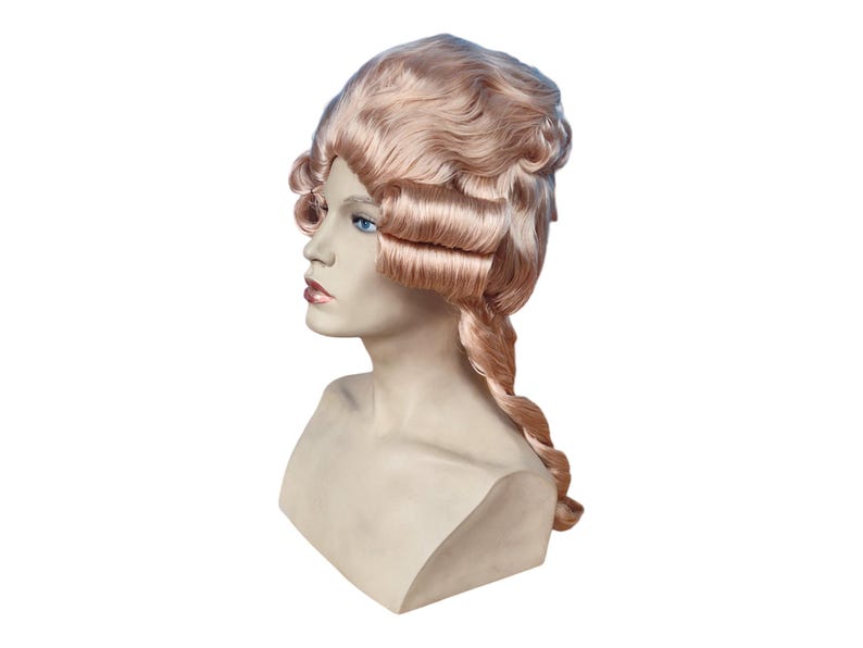 Marie Antoinette-Dirty Blonde Rococo Wig with Elegant Curls and Braids – Customizable for Theatrical and Historical Costumes image 6