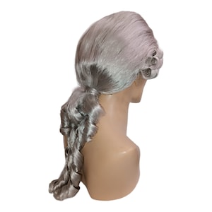 Authentic Light  Gray Extra Long Period Luis XVI Wig