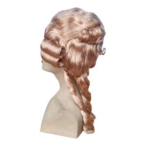 Marie Antoinette-Dirty Blonde Rococo Wig with Elegant Curls and Braids – Customizable for Theatrical and Historical Costumes image 4