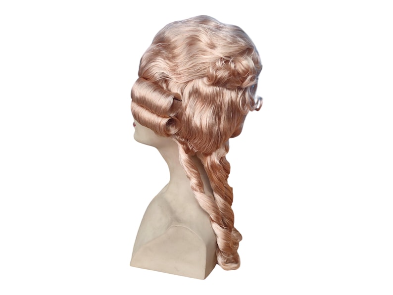 Marie Antoinette-Dirty Blonde Rococo Wig with Elegant Curls and Braids – Customizable for Theatrical and Historical Costumes image 4