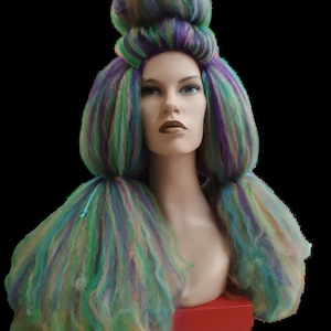 Rainbow in the Dark Long Texturised Costume Party Wig